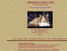 Tablet Screenshot of maggielanecats.com